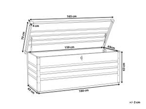 Truhe CEBROSA Grau - 165 x 63 x 70 cm