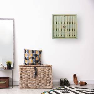 Hängeschrank Vintage aus Bambus Grün - Bambus - 52 x 50 x 20 cm