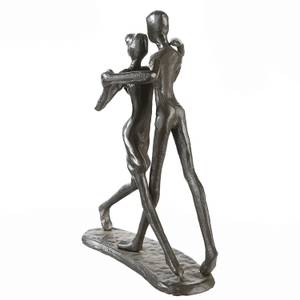 Skulptur Dancing Braun - Metall - 13 x 17 x 8 cm