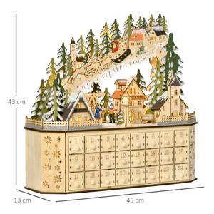 Adventskalender 830-417 Braun - Holzwerkstoff - 13 x 43 x 45 cm