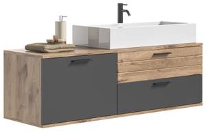 Waschtisch mit Waschbecken Nox Oak Grau Grau - Holzwerkstoff - 140 x 62 x 46 cm