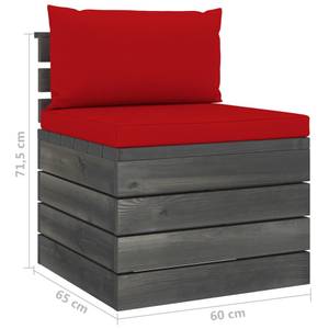 Gartensitzgruppe K5429(6-tlg) Rot - Massivholz - 72 x 65 x 60 cm