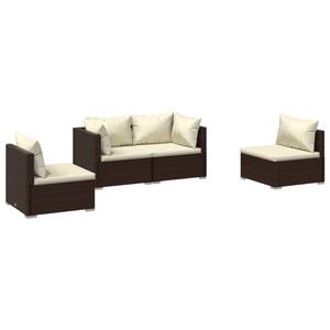 Garten-Lounge-Set (4-teilig) 3013635-7 Braun - Creme - Weiß