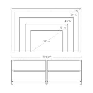 TV-Lowboard TV-Ständer Braun - Holzwerkstoff - 40 x 50 x 160 cm