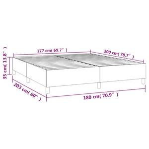 Bettgestell 3016026-5 Braun - Cremeweiß - Breite: 180 cm