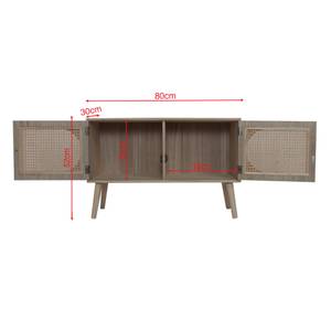 Sideboard Moraea Braun - Holz teilmassiv - 30 x 52 x 80 cm