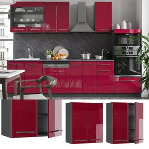 Elément haut de cuisine Fame-Line 35565 Anthracite - Bordeaux brillant