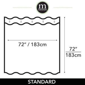 Chevron-Duschvorhang Grau - Textil - 183 x 1 x 183 cm