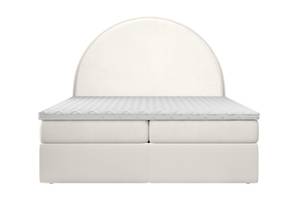 Boxspringbett Half Moon Creme - Breite: 140 cm