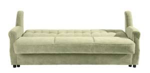 Moldau Sofa 3-Sitzer mit Bettfunktion Grün - Textil - Holz teilmassiv - 207 x 89 x 83 cm