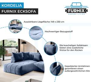 Ecksofa Kordelia Blau