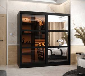 ARMOIRE À PORTES COULISSANTES DOME Largeur : 180 cm - Noir