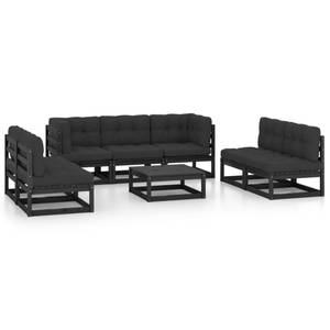 Garten-Lounge-Set (8-teilig) 3009900-2 Anthrazit - Schwarz