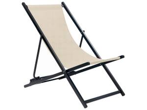 Chaise longue LOCRI II Beige - Noir