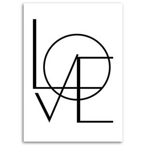 Wandbilder Schriftzug Liebe Love 70 x 100 cm