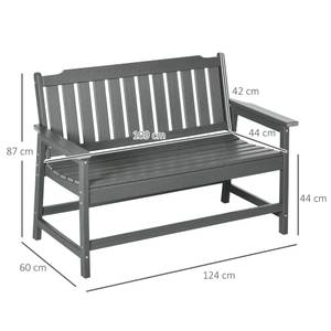 Gartenstuhl 84G-065V00CG Grau - Kunststoff - 60 x 87 x 124 cm