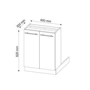 Kücheninsel Fame-Line 38624 Anthrazit - Braun - Breite: 60 cm