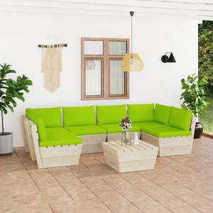 Garten-Lounge-Set (7-teilig) 3016490-17 Grün - Hellgrün