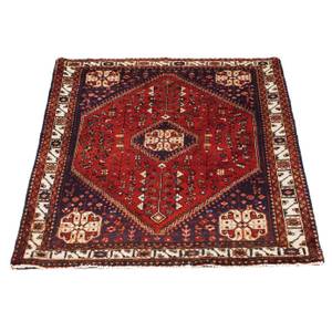 Abadeh - 144x98cm Rot - Naturfaser - 98 x 1 x 144 cm