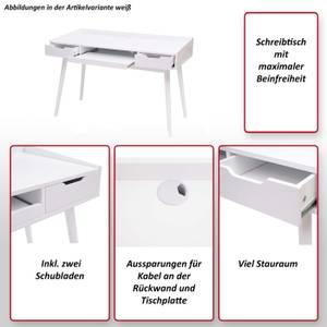 Bureau A70b Blanc - Bois manufacturé - 120 x 80 x 55 cm