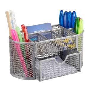 Schreibtischorganizer mit Stifthaltern Silber