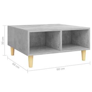 Couchtisch 3009521 Grau - Massivholz - Holzart/Dekor - 60 x 30 x 60 cm