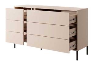 Kommode DAST ohne LED Beige - Holzwerkstoff - 137 x 81 x 40 cm