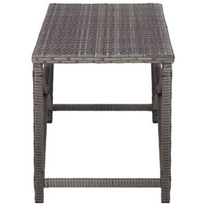 Banc de jardin 3000274 Gris - Métal - Polyrotin - 120 x 43 x 40 cm