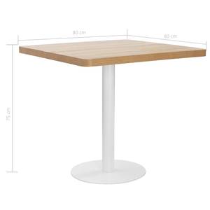 Table de bistro 3003512 Marron - Blanc - Bois manufacturé - 80 x 75 x 80 cm