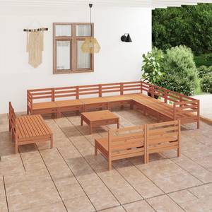 Garten-Lounge-Set Braun - Massivholz - Holzart/Dekor - 64 x 29 x 64 cm