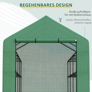 Foliengewächshaus 845-696 Grün - Kunststoff - 180 x 210 x 244 cm