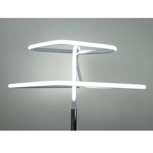 Lampadaire LED losangé Eclairage blanc Gris - Matière plastique - 53 x 165 x 53 cm