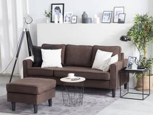 Sofa mit Ottomane AVESTA 2-tlg Braun