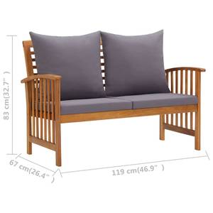 Garten-Lounge-Set (4-teilig) 3004232-2 Grau