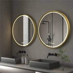 Miroir LED Novus Doré - 60 x 60 cm