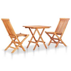 Bistro-Set-k145 ( 3-tlg ) Braun - Massivholz