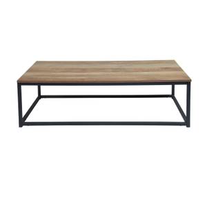 Table basse rectangulaire bois Marron - En partie en bois massif - 60 x 34 x 110 cm