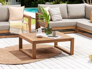 Table de jardin TIMOR Marron - Bois massif - 75 x 35 x 90 cm