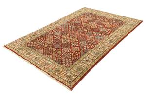 Orientteppich - 208x134cm Rot - Naturfaser - 134 x 2 x 208 cm