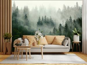 Fototapete Wald im Nebel Landschaft 3D 400 x 280 x 280 cm