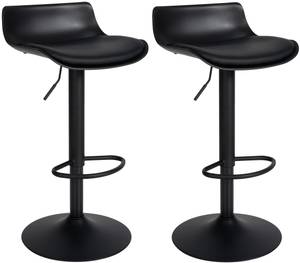 Tabourets de bar Aveiro Lot de 2 Noir