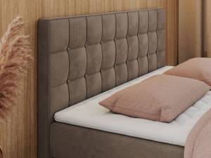 Boxspringbett CARMEN Braun - Breite: 200 cm - H3 - Textil