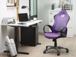 Chaise de bureau iCHAIR Noir - Mauve - Argenté