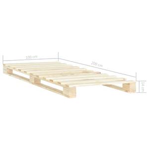 Cadre de lit 299424 Bois - Largeur : 100 cm