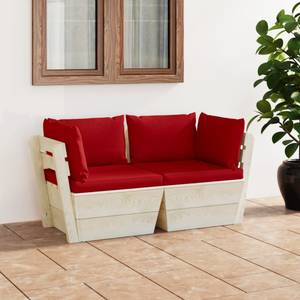 Gartensitzgruppe K069(2-Sitzer) Rot - Massivholz - 65 x 60 x 60 cm