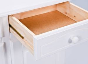 Sideboard mit 2 Türen und 2 Schubladen Weiß - Holz teilmassiv - 88 x 87 x 43 cm