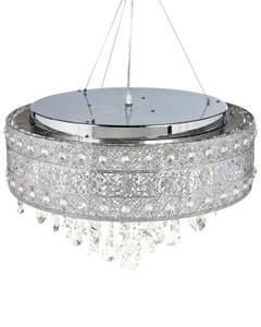 Lampe suspension BARBEIRA Argenté - Verre - 50 x 120 x 50 cm