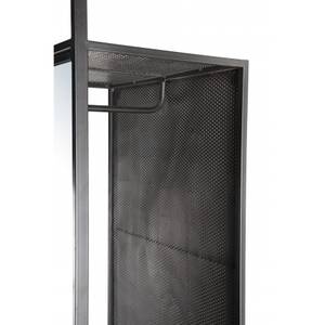 Eingangsmöbel Garderobenständer Grau - Metall - 40 x 190 x 60 cm