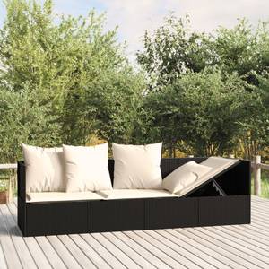 Outdoor Loungebett 3028900 Schwarz - Creme