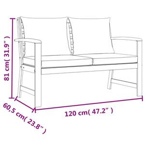 Garten Essgruppe 3028415-2 (9-teilig) Braun - Cremeweiß - Weiß